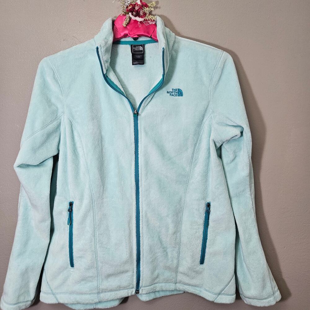 The North Face Osito Fleece Jacket Full Zip Light Teal Women's L Gorpcore Preppy